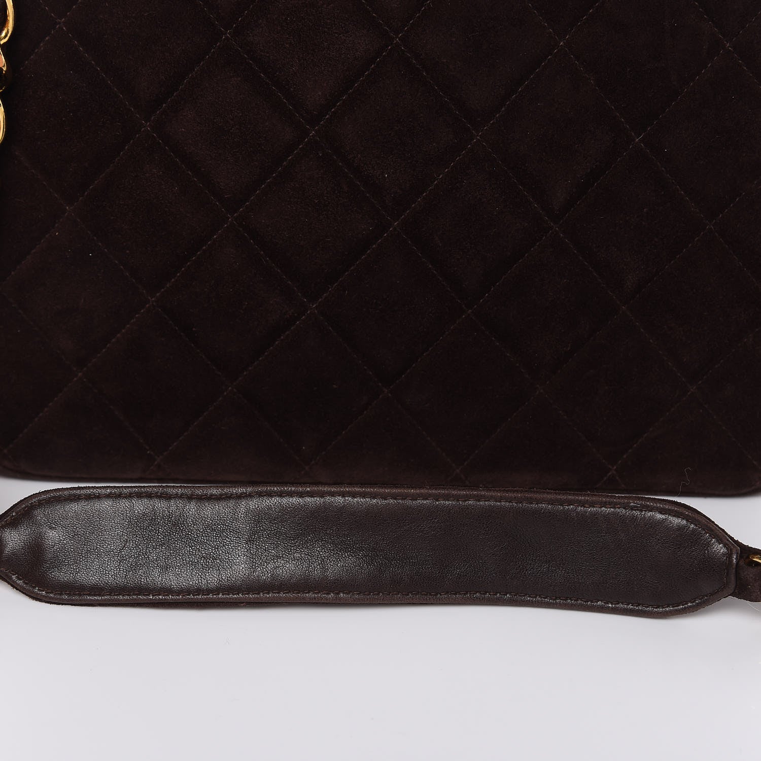 Chanel Suede Quilted Medium Single Flap Brown 15 of 15