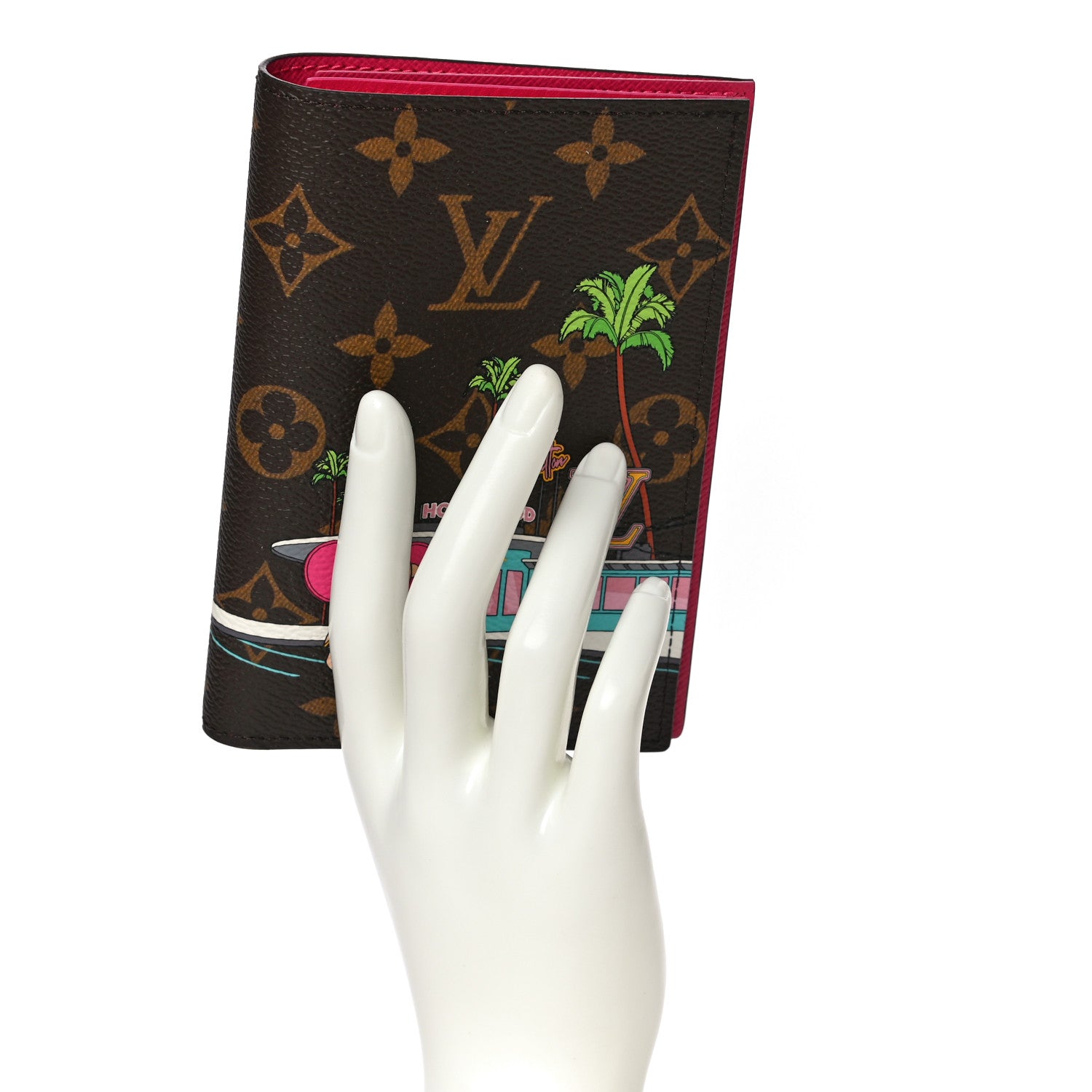 Louis Vuitton Monogram 2021 Christmas Animation Hollywood Passport Cover Fuchsia 2 of 10
