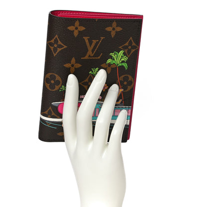 Louis Vuitton Monogram 2021 Christmas Animation Hollywood Passport Cover Fuchsia 2 of 10