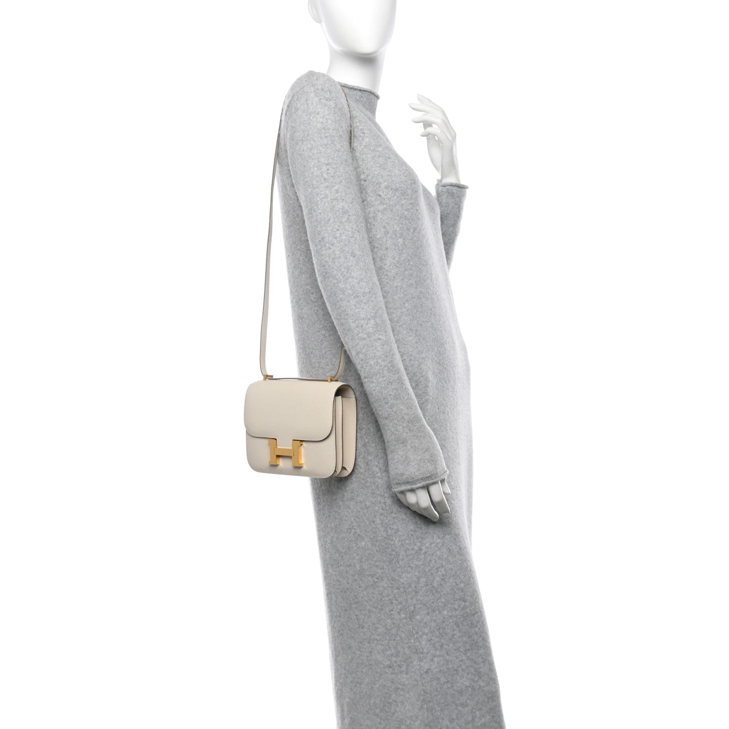 Hermes Epsom Constance 18 Craie 2 of 11