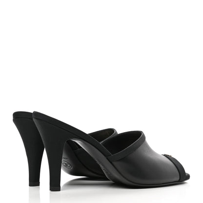 Chanel Lambskin Grosgrain CC Mules 36 Black 4 of 9