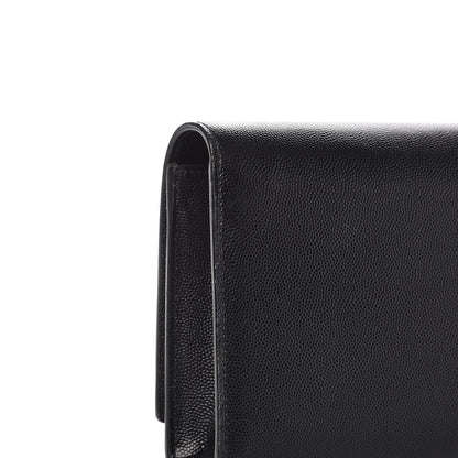 Saint Laurent Grain De Poudre Monogram Cassandre Clutch Black 8 of 9