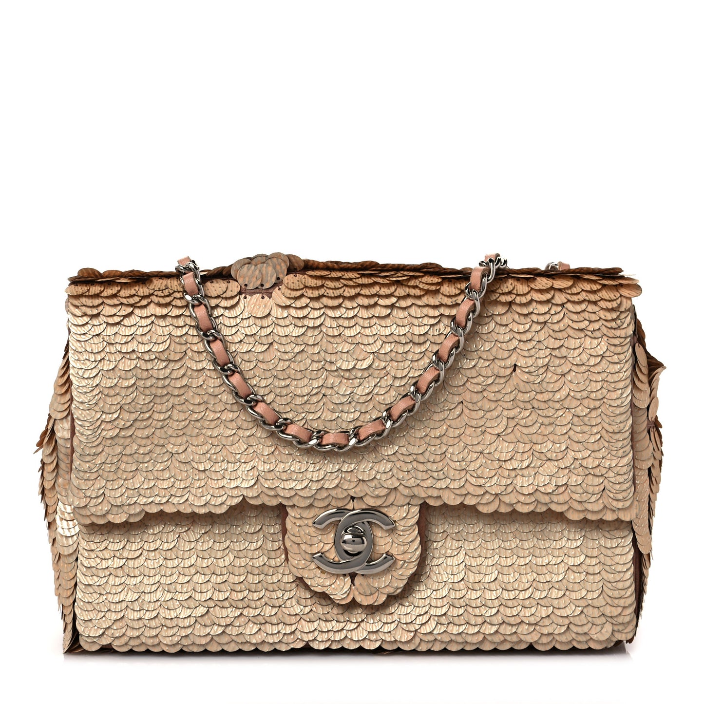 Sequin Mini Rectangular Flap Gold
