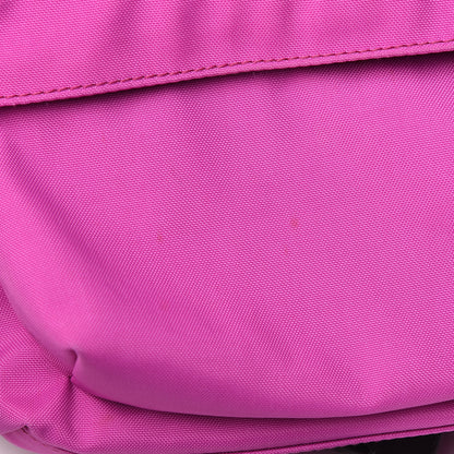Balenciaga Sport Nylon Logo Embroidered S Wheel Backpack Fuchsia Black 12 of 12