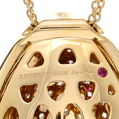 Roberto Coin 18K Yellow Gold Diamond Capri Plus Pendant Necklace 4 of 4