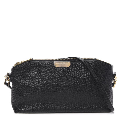 Burberry Signature Grain Calfskin Small Chichester Crossbody Clutch Bag Black 1 of 11