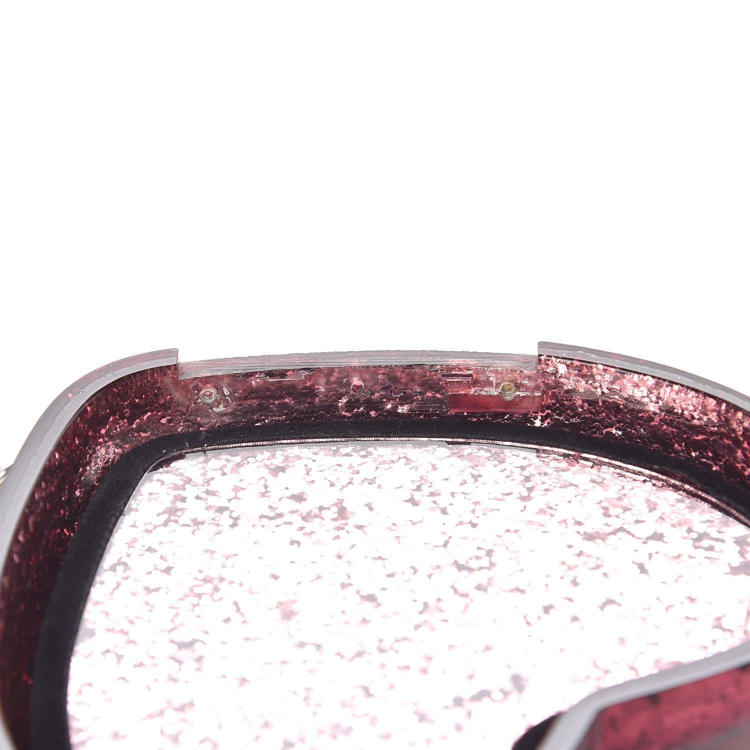 Gucci Glitter Resin Broadway Heart Minaudiere Clutch Fuxia 8 of 14