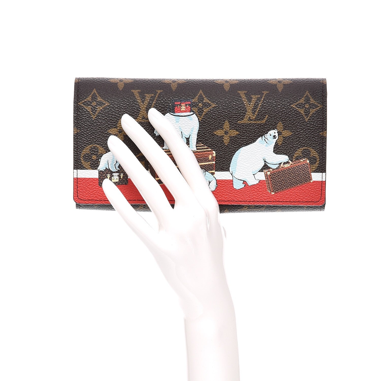 polarbear in Kochi ✨ ルイヴィトン　ラ アルティモン Louis Vuitton Monogram 2017 Christmas Animation Sarah Wallet