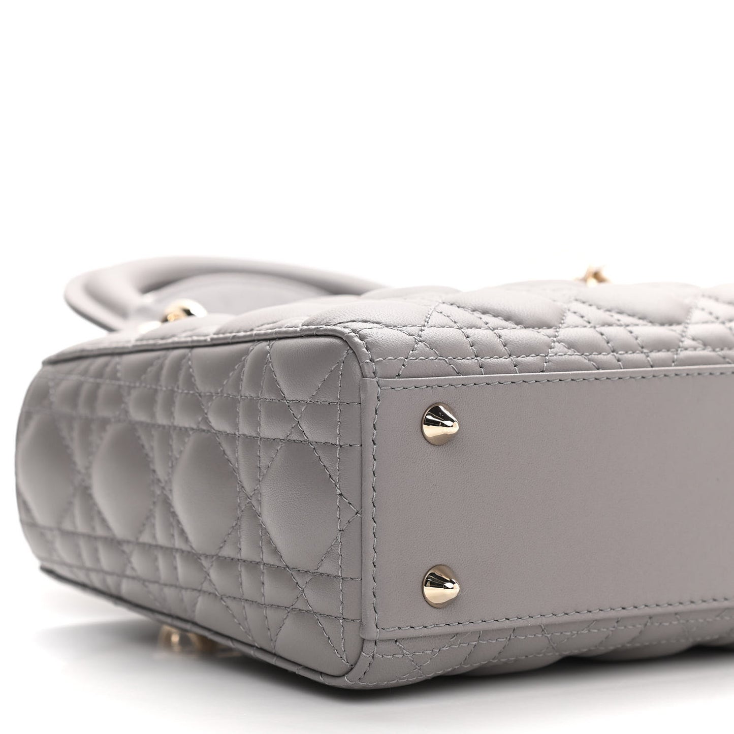 Lambskin Cannage Small My ABCDior Lady Dior Grey
