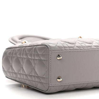 Christian Dior Lambskin Cannage Small My ABCDior Lady Dior Grey 8 of 9
