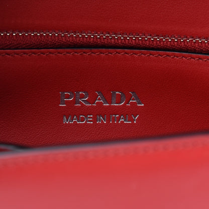 Prada Saffiano City Calfskin Studded Large Elektra Shoulder Bag Fuoco Black 5 of 8