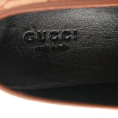 Gucci Canvas GG Monogram Horsebit Womens Jordaan Loafers 38 Beige Ruggine Rust 7 of 9