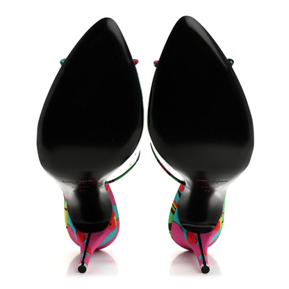 Saint Laurent Transparent Ibiza Flower Gippy 95 Mule Sandals 40 Multicolor 6 of 9