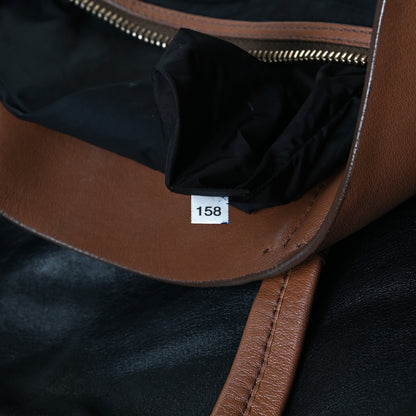 Miu Miu Vitello Soft Calf Tote Black Cannella 9 of 21