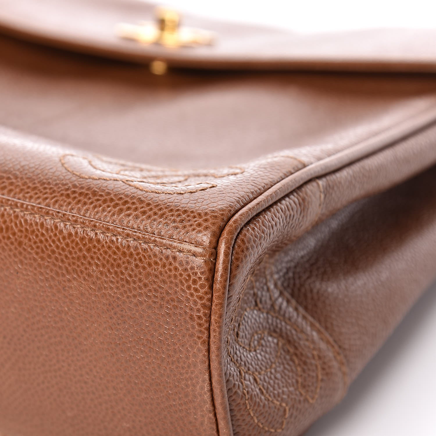 Chanel Caviar CC Shoulder Bag Brown 8 of 20