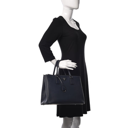 Prada Saffiano Medium Galleria Double Zip Tote Baltico 2 of 9