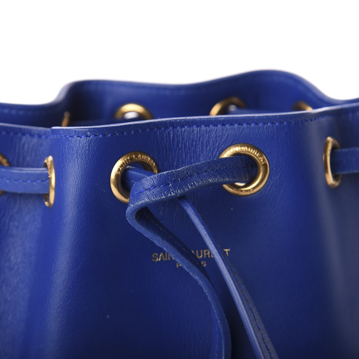 Saint Laurent Calfskin Small Emmanuelle Bucket Bag Blue Marjorelle 10 of 11