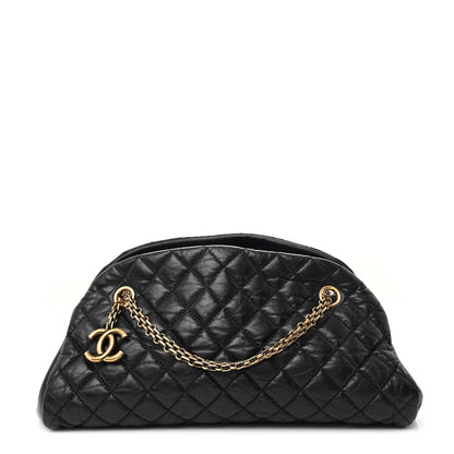 Chanel Aged Calfskin Quilted Medium Just Mademoiselle Black 1 of 11