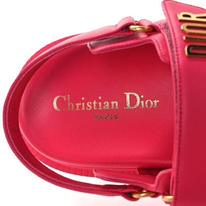 Christian Dior Lambskin Dioract 10mm Sandals 39 Raspberry 7 of 10