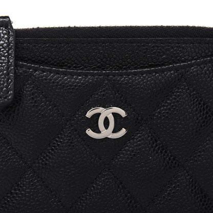 Chanel Caviar Quilted CC Zip Card Holder Black 11 of 13
