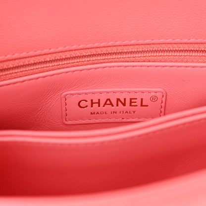 Chanel Caviar Quilted Mini Coco Handle Flap Pink 6 of 11