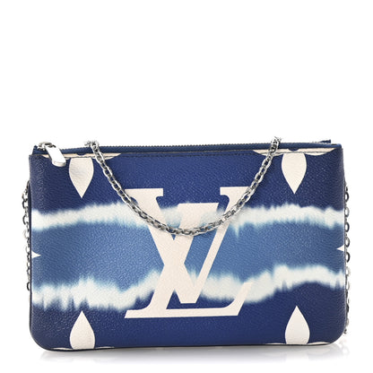 Louis Vuitton Monogram Giant Escale Double Zip Pochette Blue 1 of 9