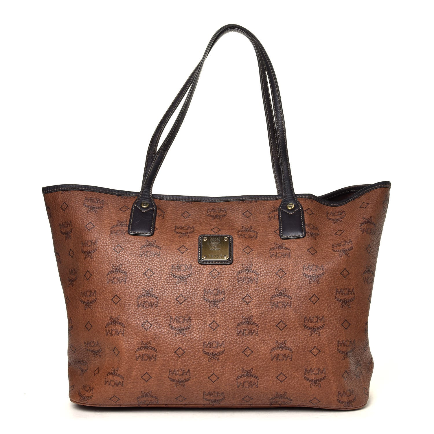 MCM Visetos Shopper Tote Brown 2 of 11