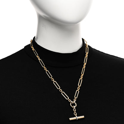 David Yurman 18K Yellow Gold Diamond 6.5mm Lexington Chain Toggle Necklace 2 of 5