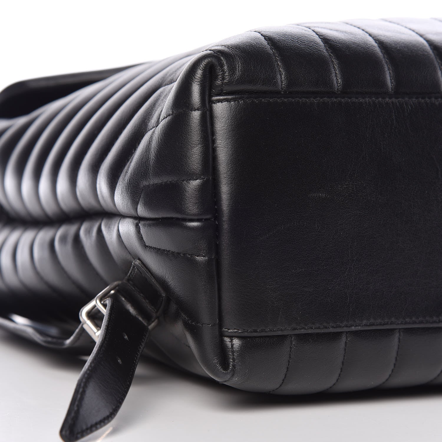Saint Laurent Calfskin Y Quilted Monogram Medium Loulou Backpack Black 8 of 10