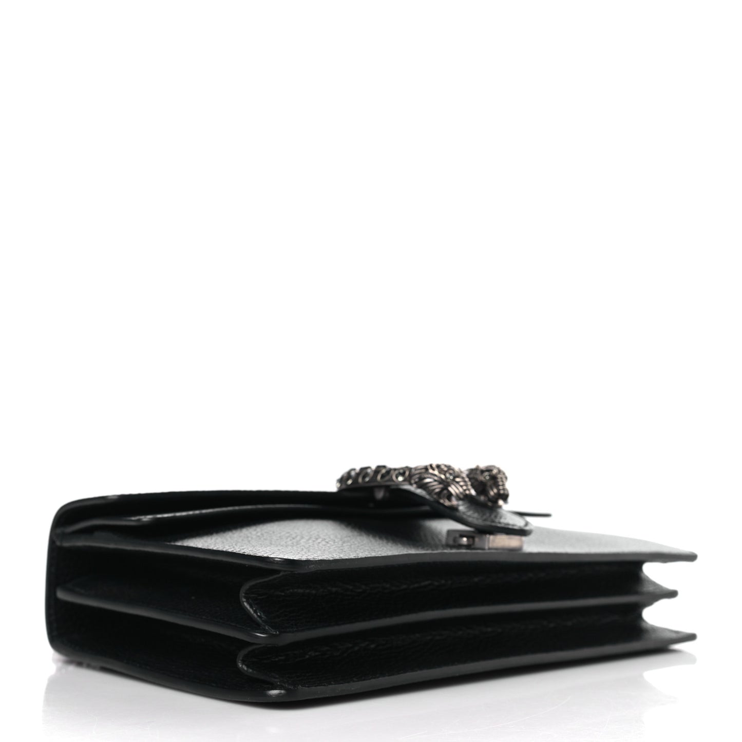 Pebbled Calfskin Small Dionysus Shoulder Bag Black