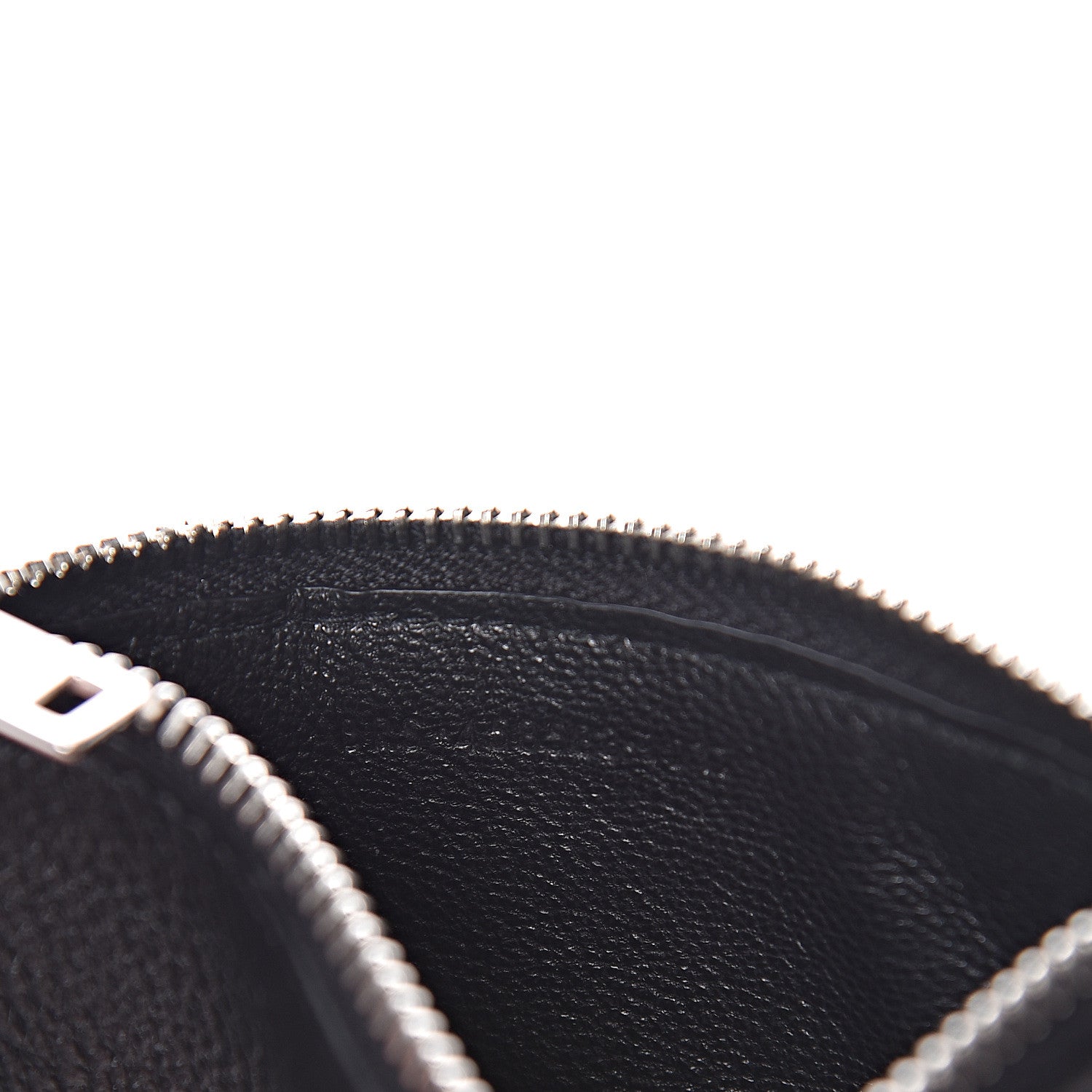 Saint Laurent Grained Calfskin 5 Fragments Zip Pouch Card Holder Black 7 of 7