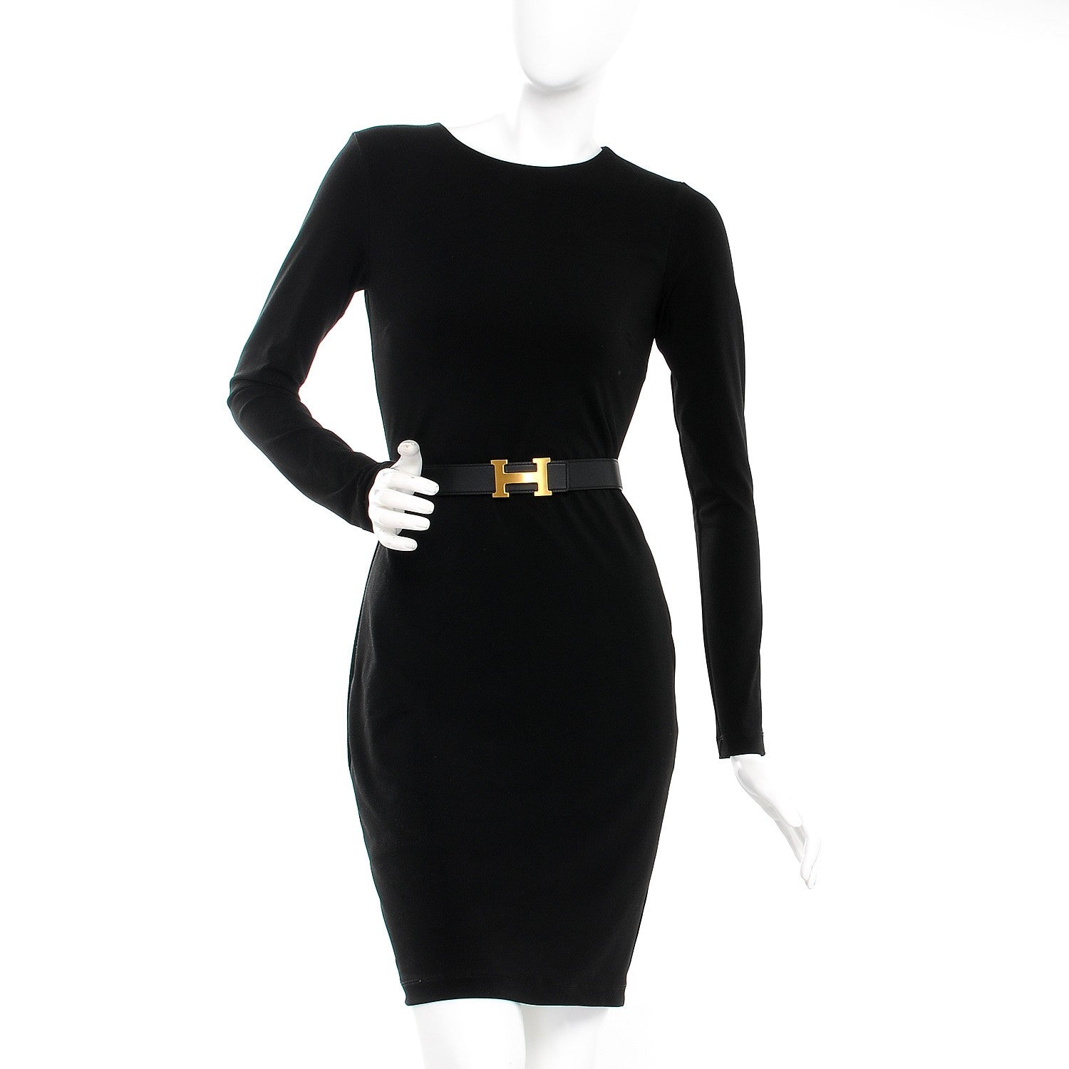 Hermes Swift Epsom 32mm H Belt 90 Black Gold 2 of 9