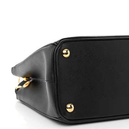 Prada Saffiano Small Galleria Double Zip Tote Black 9 of 10