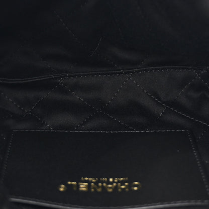 Chanel Shiny Caviar Quilted Monochrome Mini Chanel 22 Black 5 of 10