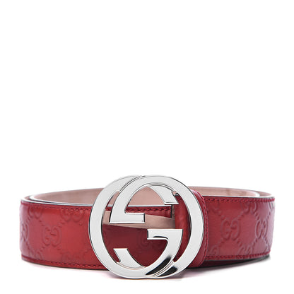 Gucci Guccissima Interlocking G 40mm Belt 95 38 Red 1 of 7