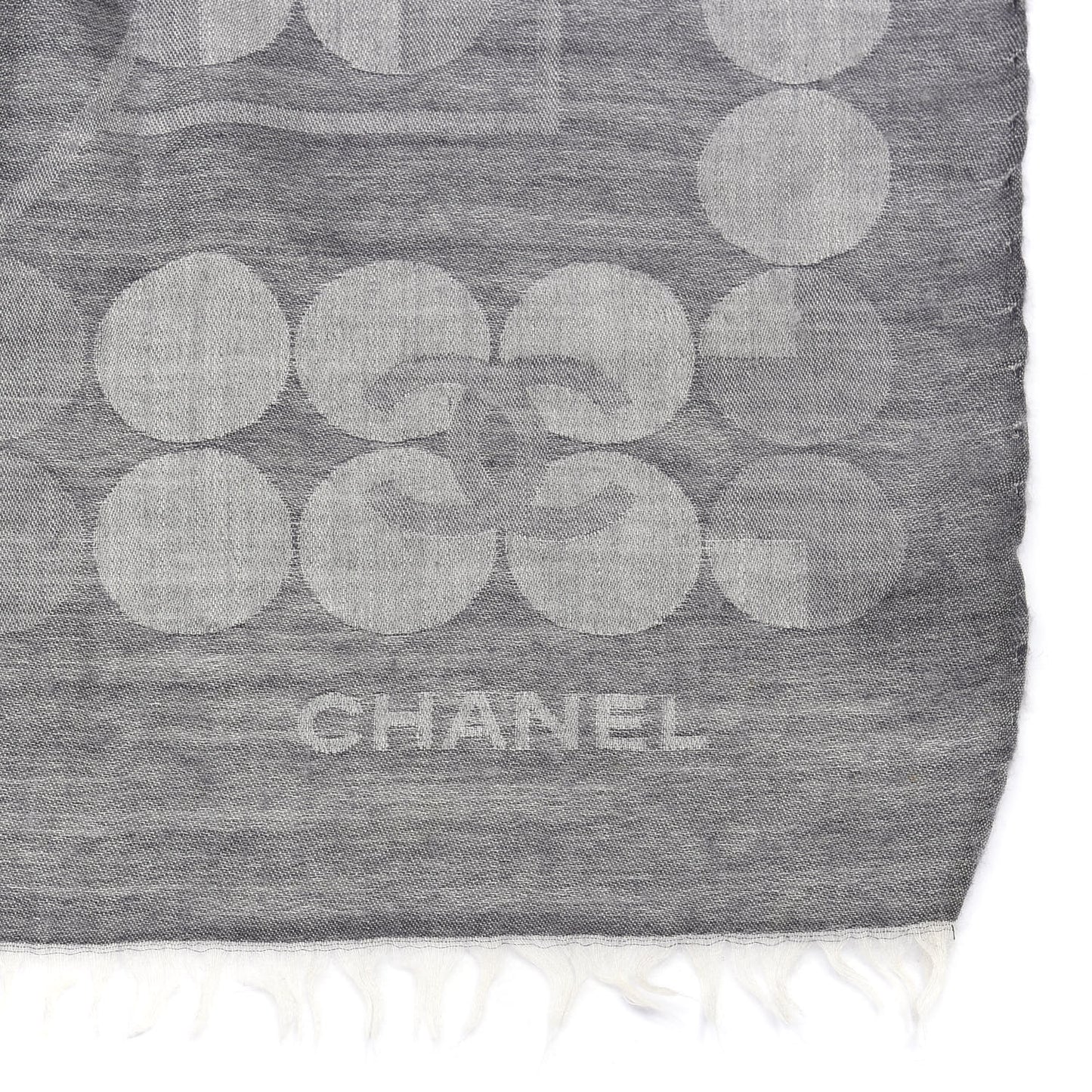 Cashmere Silk CC Scarf Grey