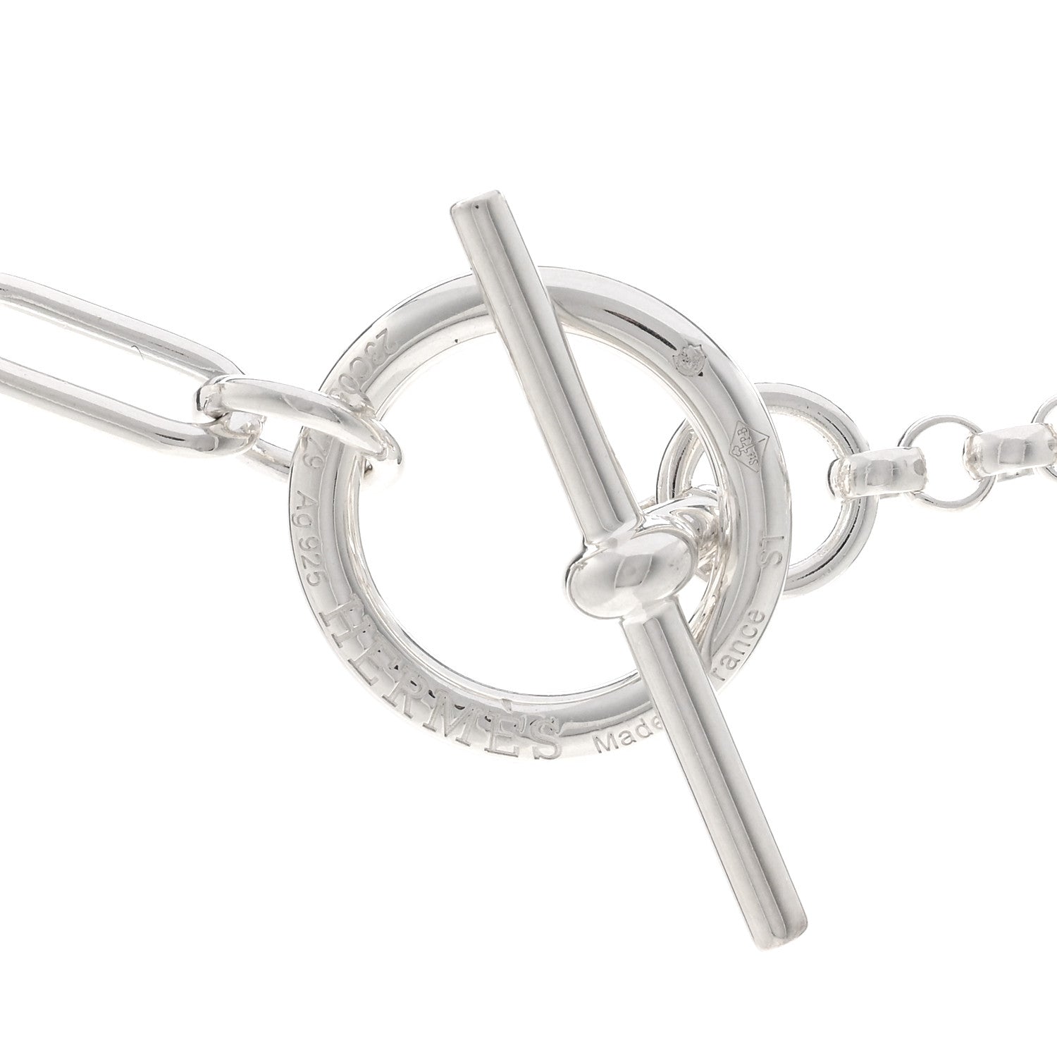 Hermes Sterling Silver Chaine d'Ancre Punk Necklace ST 4 of 4