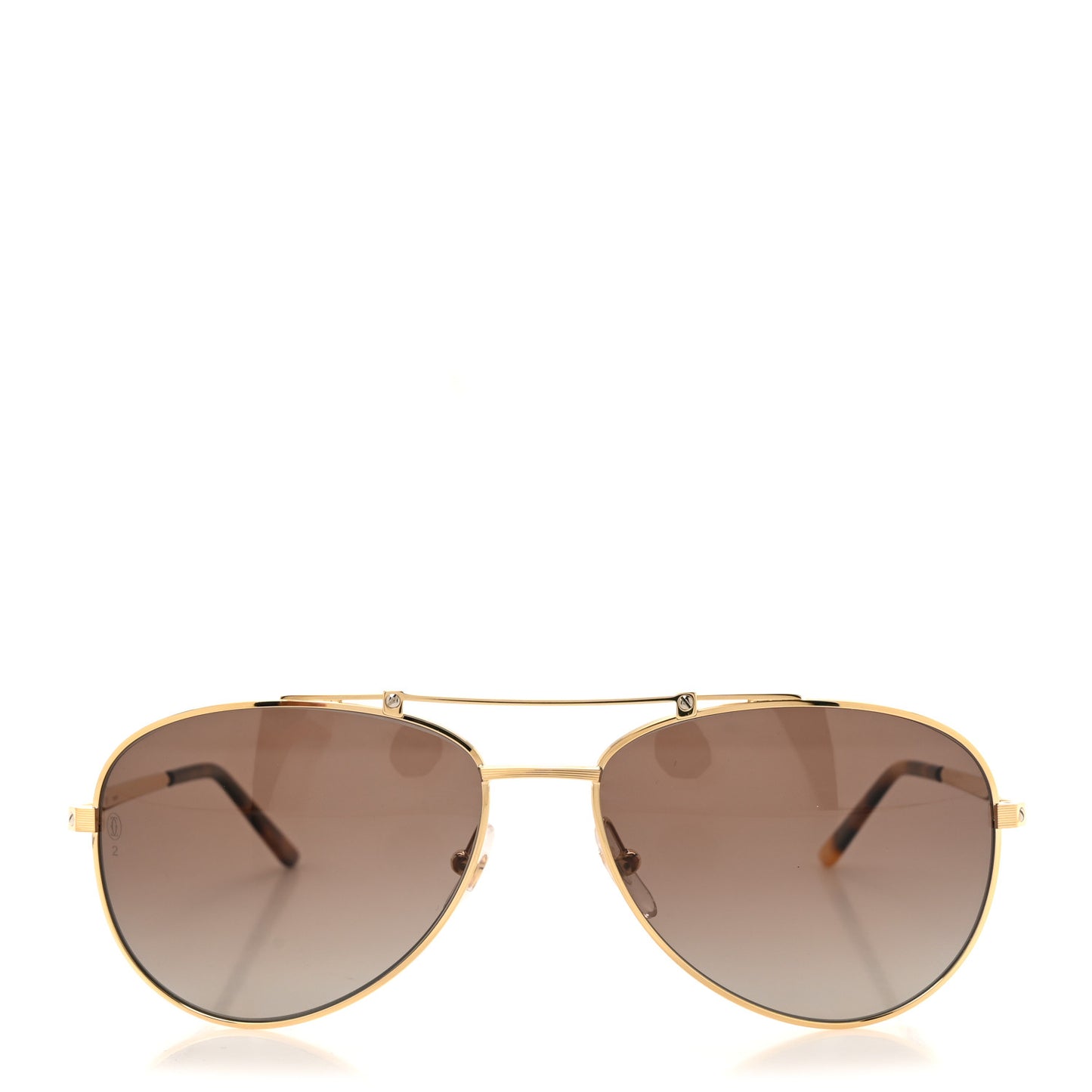 Santos CT0083S Aviator Sunglasses Gold Gold Tortoise