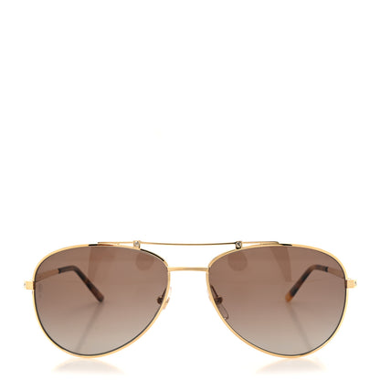 Cartier Santos CT0083S Aviator Sunglasses Gold Gold Tortoise 2 of 8