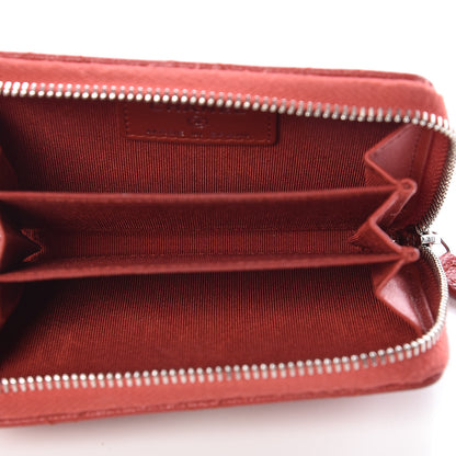 Chanel Caviar Quilted Zip Coin Purse Red 5 of 14