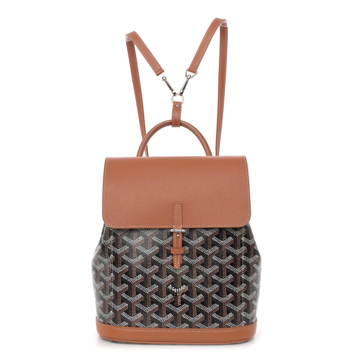 Goyard Goyardine Calfskin Mini Alpin Backpack Black Gold 1 of 9
