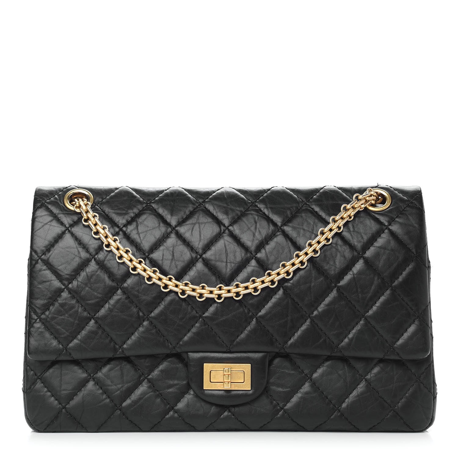 Chanel Aged Calfskin Quilted 2.55 Reissue 226 Flap Black 1 of 9