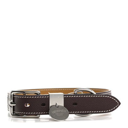 Hermes Epsom Tresse Dog Collar L Rouge Sellier Nata Sesame 1 of 7