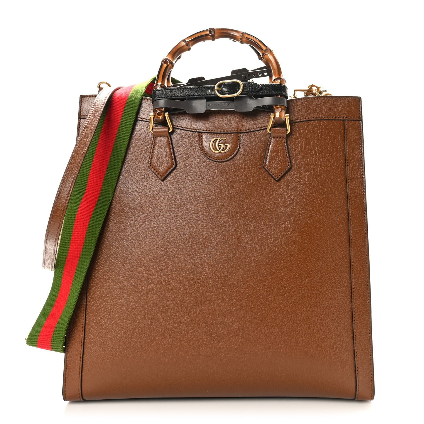 Wonka Grain Calfskin Large Diana Tote Bag Cuir Black