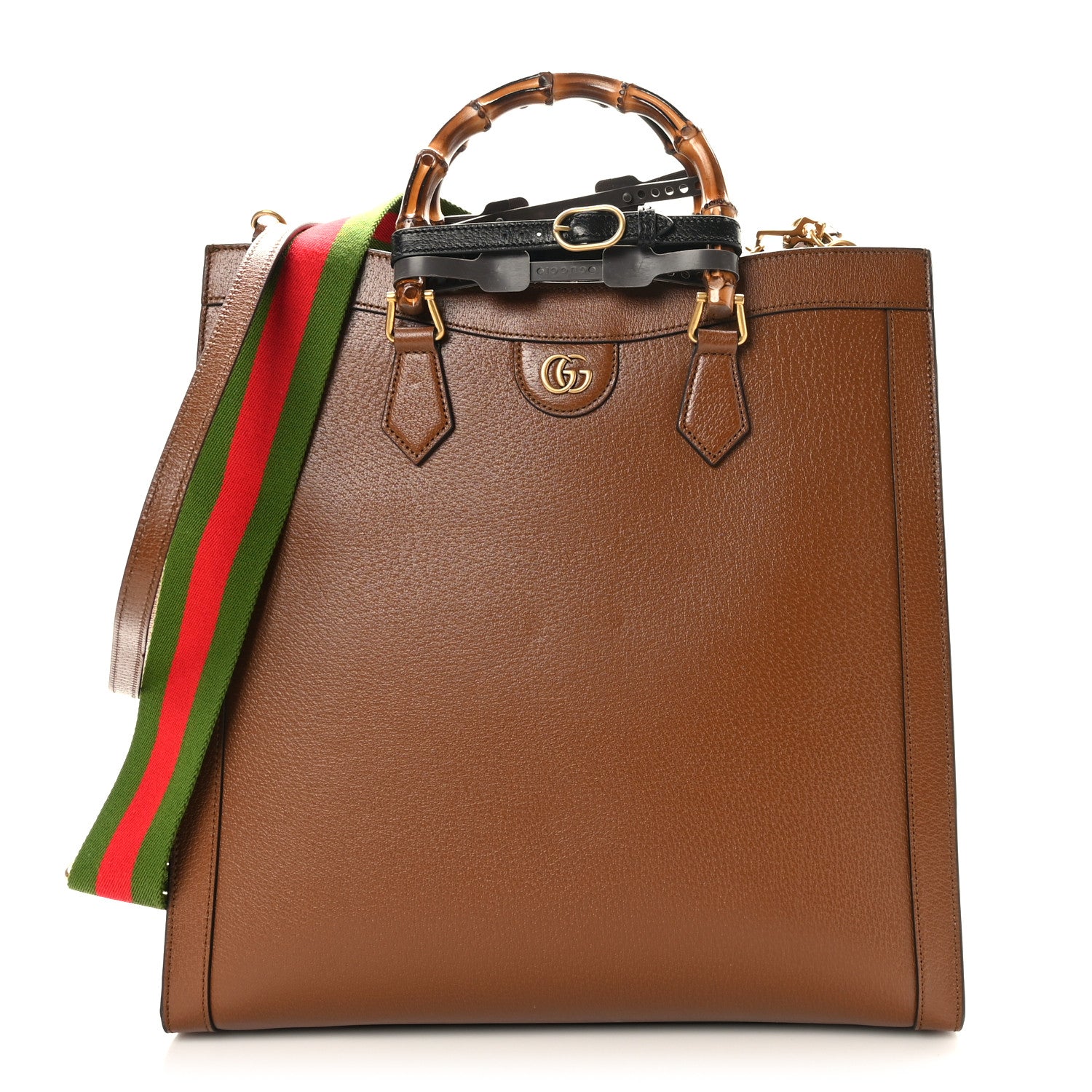 Gucci Wonka Grain Calfskin Large Diana Tote Bag Cuir Black 1 of 9
