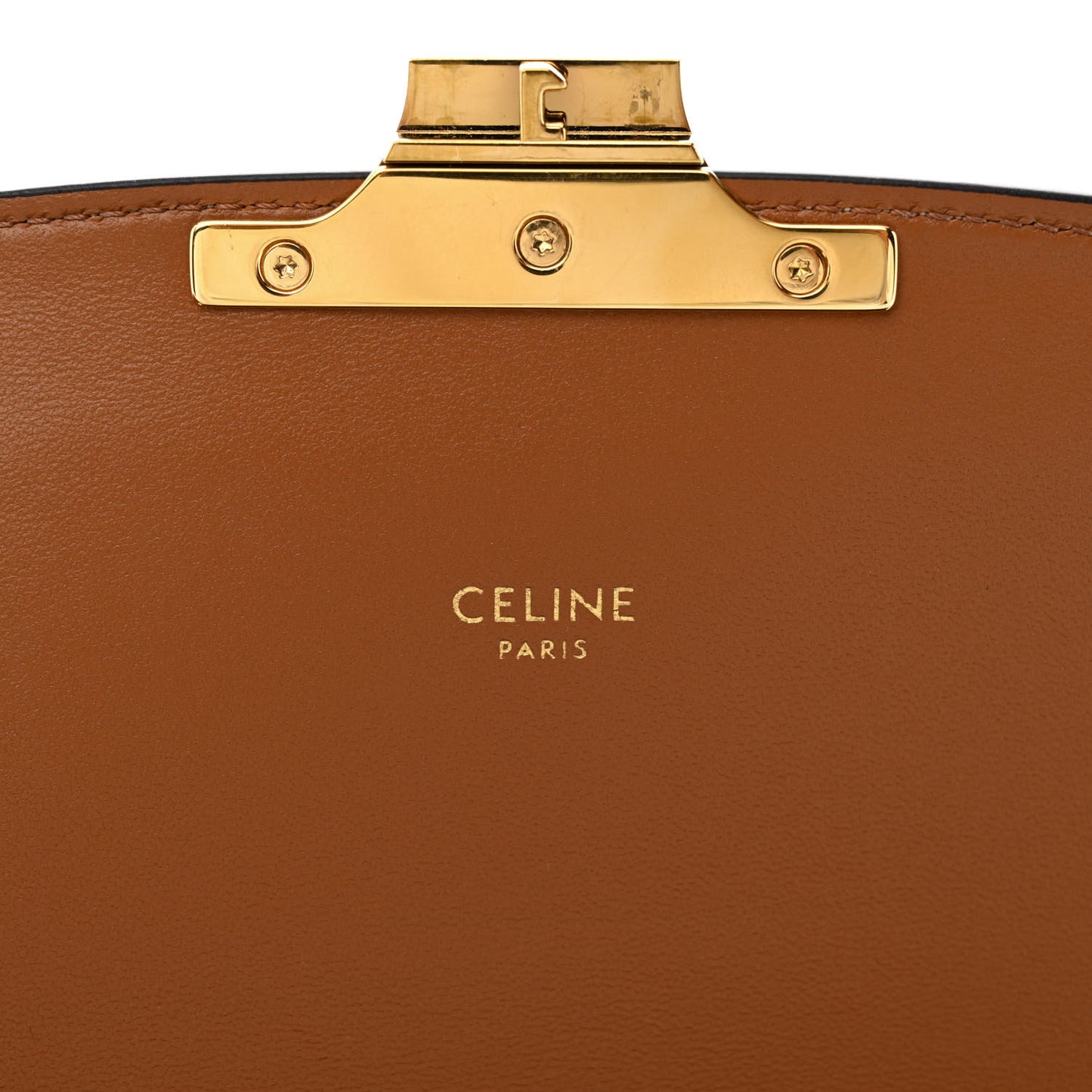 Triomphe Canvas Calfskin Medium Triomphe Bag Tan