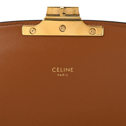 Celine Triomphe Canvas Calfskin Medium Triomphe Bag Tan 6 of 13