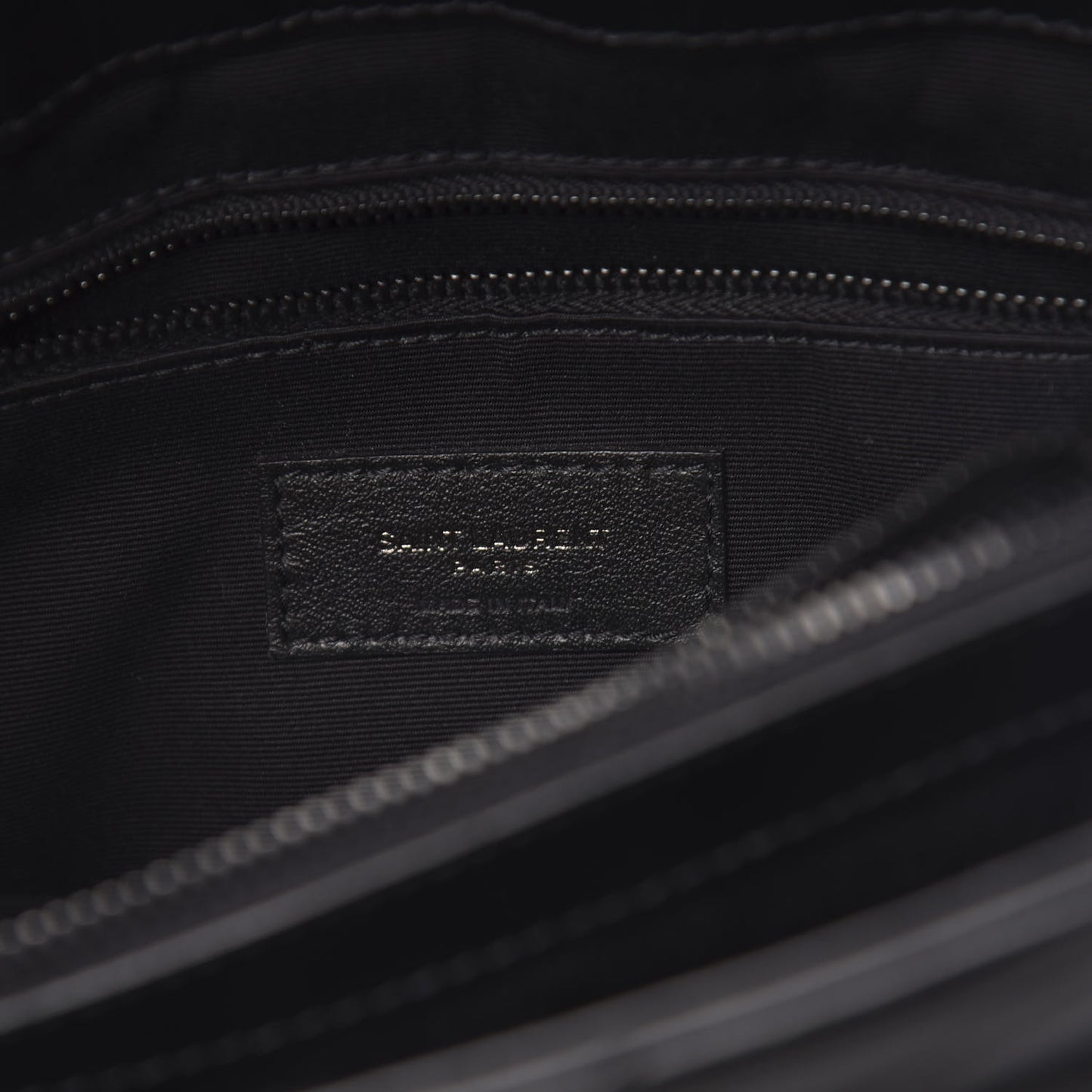 Calfskin Y Quilted Monogram Medium Loulou Chain Satchel Black