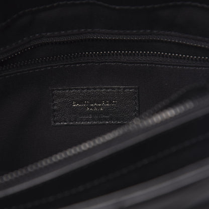 Saint Laurent Calfskin Y Quilted Monogram Medium Loulou Chain Satchel Black 6 of 9