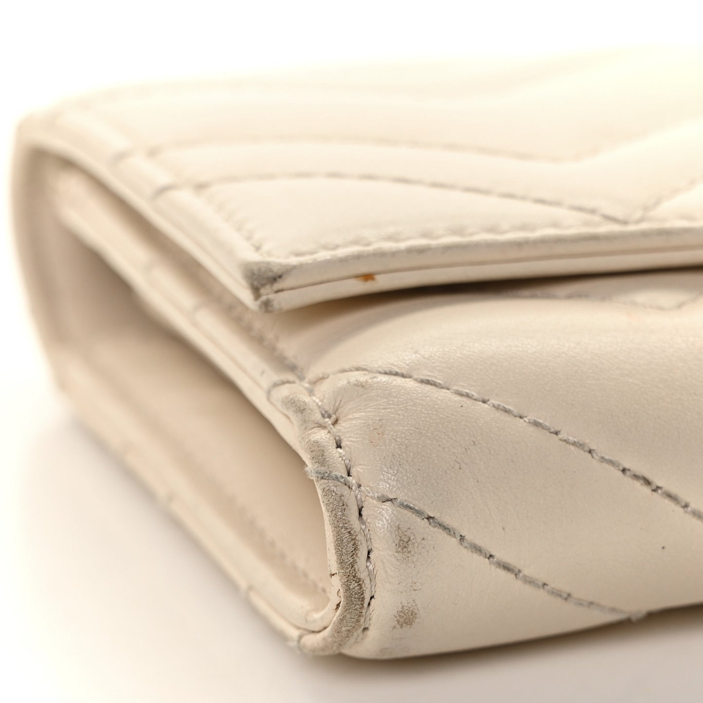 Calfskin Matelasse GG Marmont Continental Wallet Mystic White